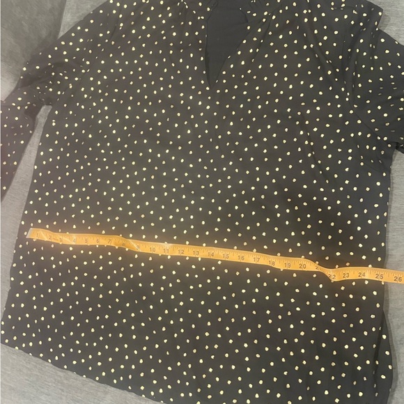 Lane Bryant Black and Gold Polka Dot Blouse - Size 16 - Picture 8 of 11